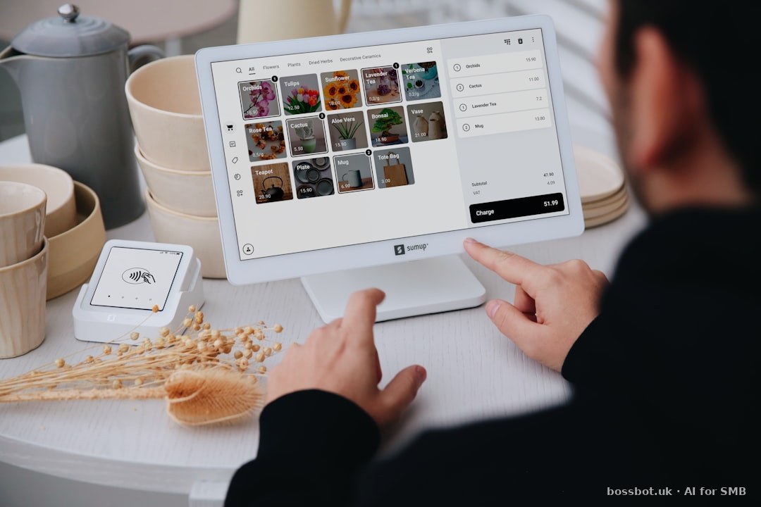 US SMB reviewing AI-enhanced CRM features — lead scoring, next-action prompts, and outbound-message drafting inside a customer record view