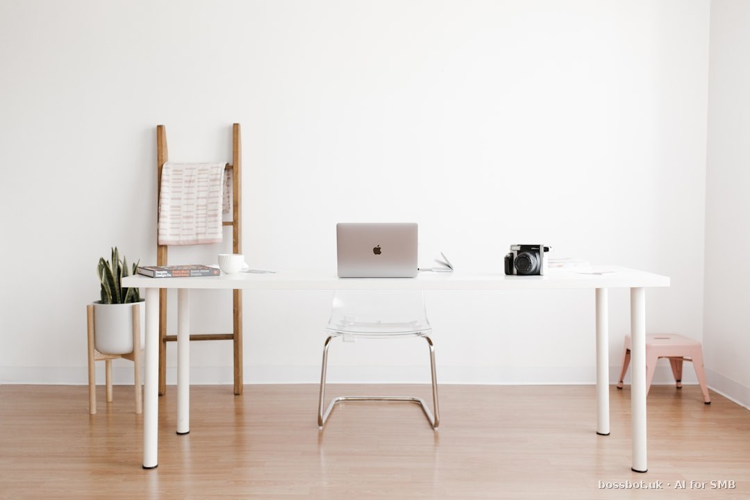 A laptop on a table