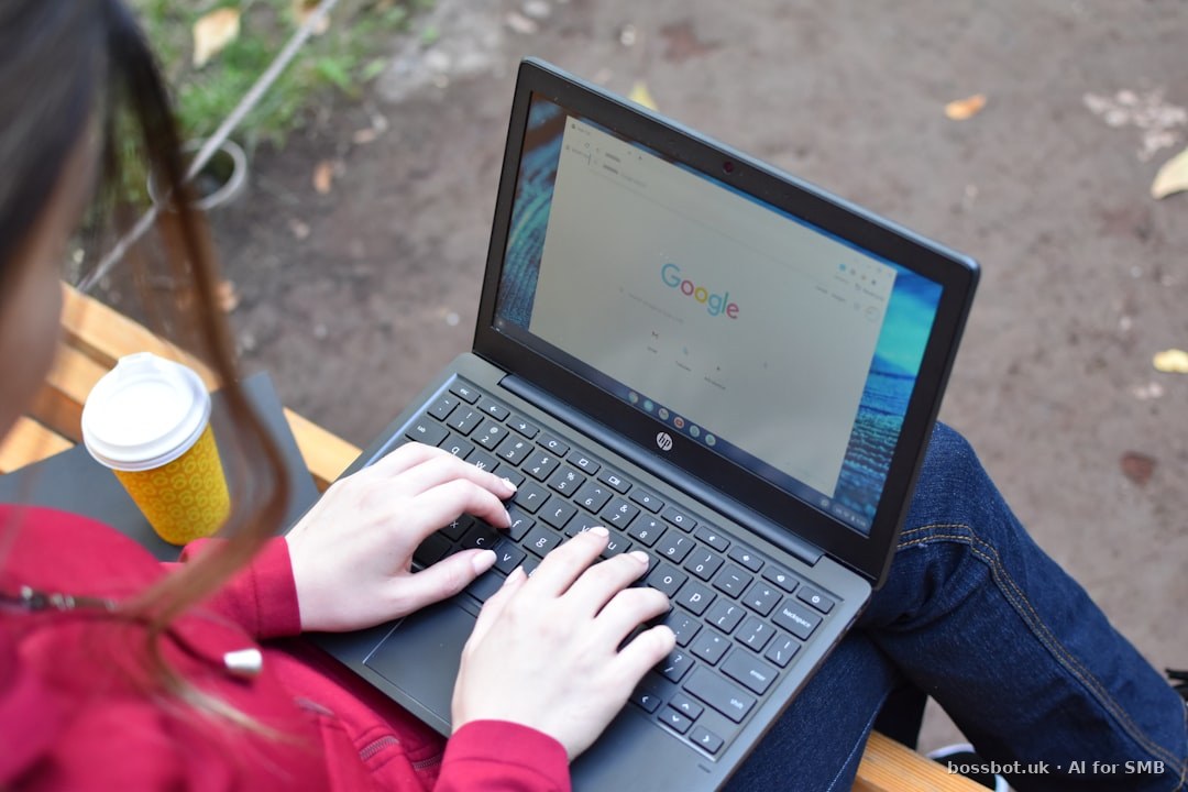 A woman sitting on a bench using a laptop computer