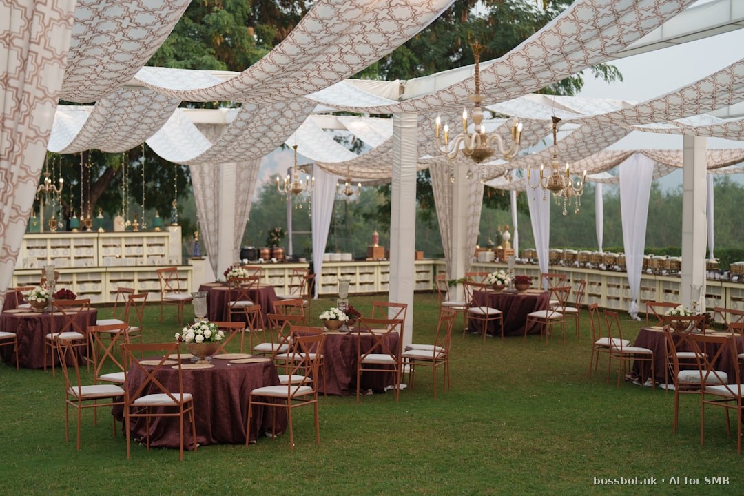 An event venue with set tables