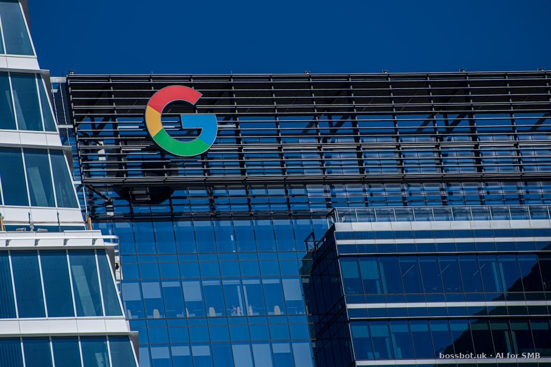 A building with a google logo on it
