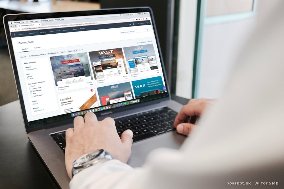 Small business seller packing orders with laptop showing marketplace listings and smartphone with buyer messages