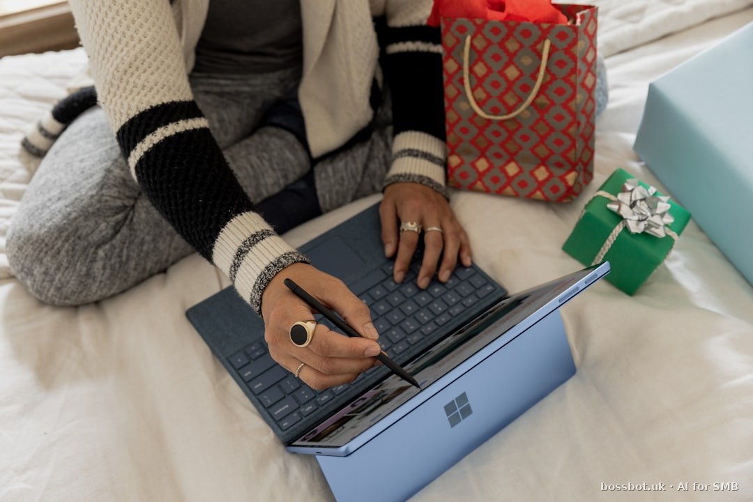 A person using a laptop