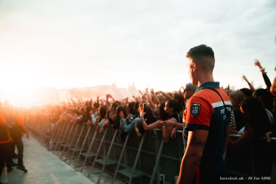 A man standing in front of a crowd of people